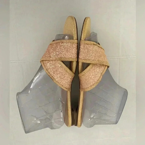J Crew Women's Glitter Cora Crisscross Sandals Size 9 - Picture 4 of 7